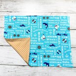 ランチョンマット小　(25×33)　【イルカ×ヨット】