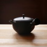 【3人から5人分】洗いやすく手入れしやすい・愛知県常滑産・梅原タツオさんのつくる常滑急須・平（大）・460ccの画像