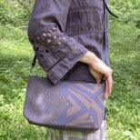 ミニショルダー「ミチ」本音でいこう　幾何学柄＋ひし柄