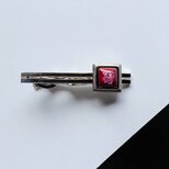 箔ちらし【ルビー Ruby】七宝焼のネクタイピン  純銀箔ちらし七宝の画像