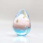 ガラスの雫の小さなオブジェ 「春は曙」