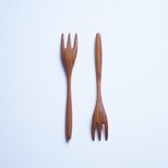 木のフォーク 小（ウォルナット）A024-0