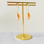 再販！6月誕生石★卒業・入学式【イヤリング】★ピンク淡水パール★ホワイト♪