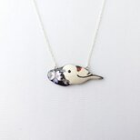 桜螺鈿 シマエナガ漆ネックレス（sv）