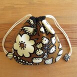 ほんのりまるいきんちゃく　レトロなもよう　［残り１点］