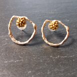 【再販】Utoka ☆ silver×brass 蔓と実 ピアスc　2way　