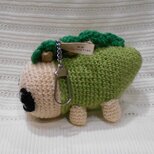 ☆☆ 　なみすけ　あみぐるみ（小）キーホルダー付き ハンドメイド 杉並区　☆☆