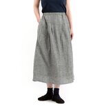 #401タックギャザースカート(麻バンブー)の画像