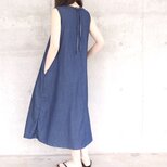 夏・デニムのAラインノースリーブワンピ　 No.237の画像