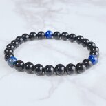 【最強の邪気払いで幸運を呼び寄せる】 オニキス ラピスラズリ 天然石 ブレスレット 6mm玉