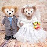 ダッフィー＆シェリーメイ 着せ替え コスチューム ウエディングドレス＆タキシード No.88 本体無 Sサイズ用 送料無料の画像