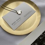 シルバープレートモチーフネックレスコイン・メルティ・ペタル・メダイ・メタル　約60ｃｍチェーンの画像