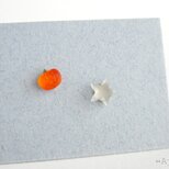 ヴィンテージガラスのマグネットピアス（ハロウィンver.）《MP-16》