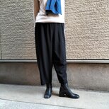 ★イタリア製ウール★『個性を輝かせる♥マストなブラックウール』♥バルーンパンツ