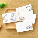 ねこのメッセージカード〈10枚入〉名刺サイズ ミニカード ラッピング ギフト プレゼント バレンタイン 誕生日 動物 猫