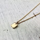 K18/一点物【四角】ミニプレートペンダント /No.00196278