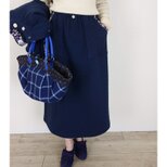 [予約販売] キルトニットネイビー重ねスカート**セットアップにもなります