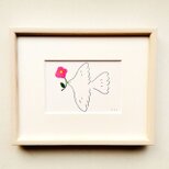 イラスト 原画「春を運ぶ」※木製額縁入り（インチサイズ）インテリアアート　特集掲載作品＊