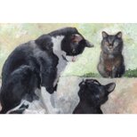 「仲間たち」猫イラスト（原画）