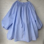 ブルーのストライプのバラウス