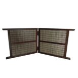 ミニ屏風　ダークブラウン木簾