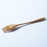 木の長いフォーク（ひのき）の画像