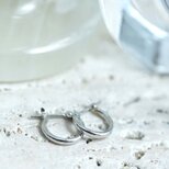 【送料無料】Pt900 1.5mm×10mm フープピアス ペア