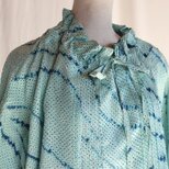 絞り柄リメイクシャツ