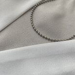 316L Simple Metal Necklaces　2.5 ステンレスネックレス　ボールチェーン38cmの画像