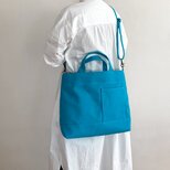 2wayプランプトート ターコイズ / 8号帆布の画像