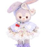 ステラルー 服 着せ替え コスチューム ダッフルケープ付花柄ドレス パープル 本体無 Sサイズ用 送料無料の画像