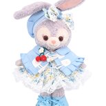 ステラルー 服 着せ替え コスチューム ダッフルケープ付花柄ドレス ブルー 本体無 Sサイズ用 送料無料