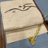 正絹　生成色すくい織の画像