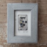 ミニ銅版画『朝ねこ』の画像