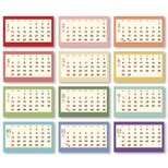 2025ミニカレンダー（名刺サイズ／両面シール付き）リフィールとしても！の画像