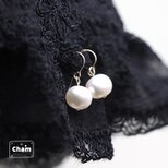 AAA淡水パールの一粒ピアス