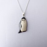 ヒゲペンギン 漆ネックレス（sv）