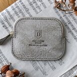 イタリア革の３wayカードケース／グレー