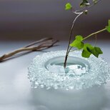ガラス水盤　一輪挿し　花器　雪どけ　