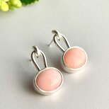 シルバーピアス-ピンクオパール