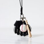 【野球】可愛い 本革レザーチャーム 鞄のチャーム　