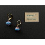 空色カットガラスのピアス（1）