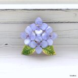 【再販】紫陽花の帯留め（ブルー系）Ⅱの画像