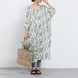 【即納】ゆったり　ロング　コットン　ワンピースの画像