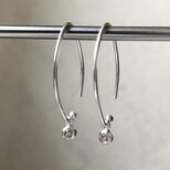 cailloux / brown diamond hook earrings ブラウンダイアモンドフックピアス SV950の画像
