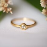 K18 Round Rose cut Diamond ring(0.14ct,R080_RRDClear)の画像
