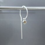ohm / brown diamond hoop earrings(single) ブラウンダイアモンドフープピアス（片耳）の画像