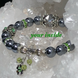 テラヘルツ鉱石 ペリドット デザイン 天然石ブレスレット