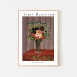 アンリルソー Bouquet of Flowers アートポスター | 花束 ブーケ 花瓶 テーブル 静物画の画像