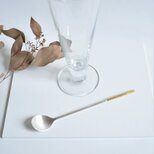 ロングスプーン 丸 / パフェスプーン / 真鍮スプーン / brass spoon (C-17)